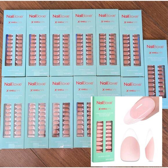 Modelones Other - Modelones Nailboxie X-Shell Tips Full Cover French Nail Almond 15 Sizes 1950 Pcs